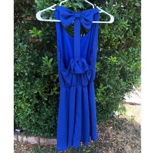 Royal Blue Bow Back Dress